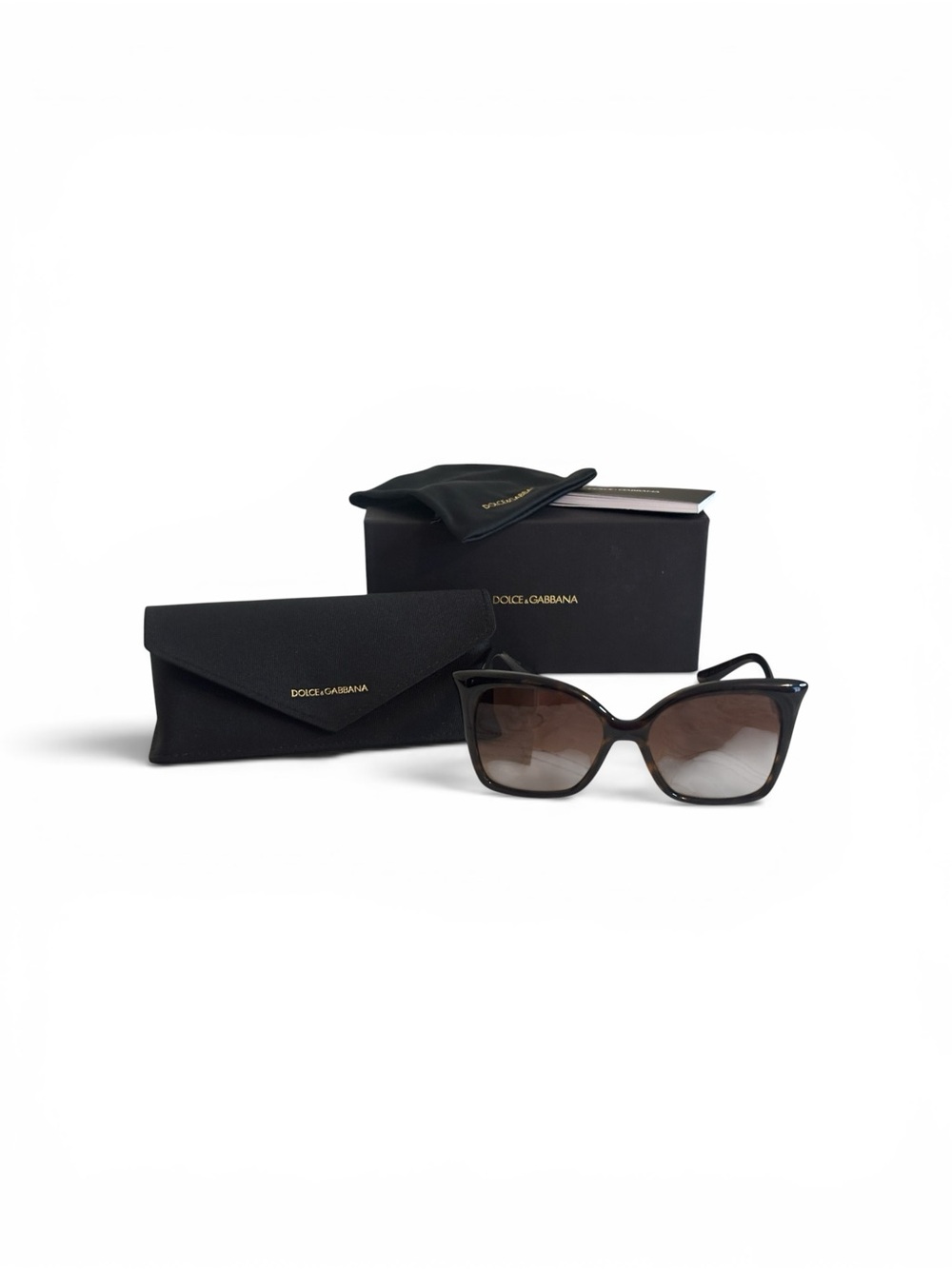 Dolce & Gabbana NWT Women's Tortoise Shell Brown   Gradient Lens Sunglasses